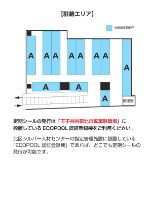 八潮駅C駐輪場の定期券シール